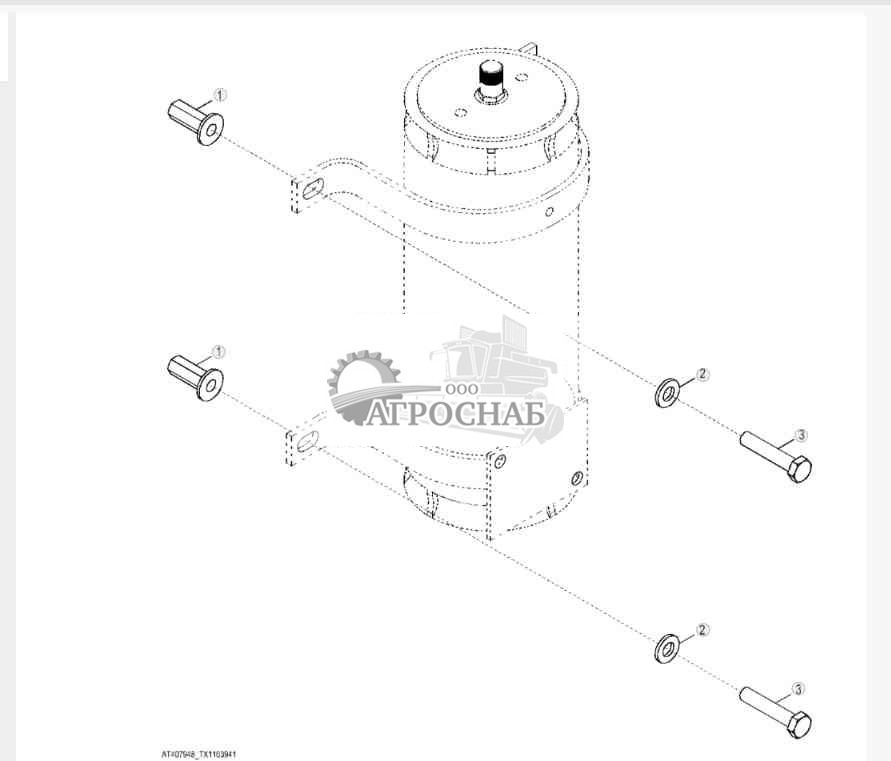 Крепежные детали гидроаккумулятора управления плавностью хода 
